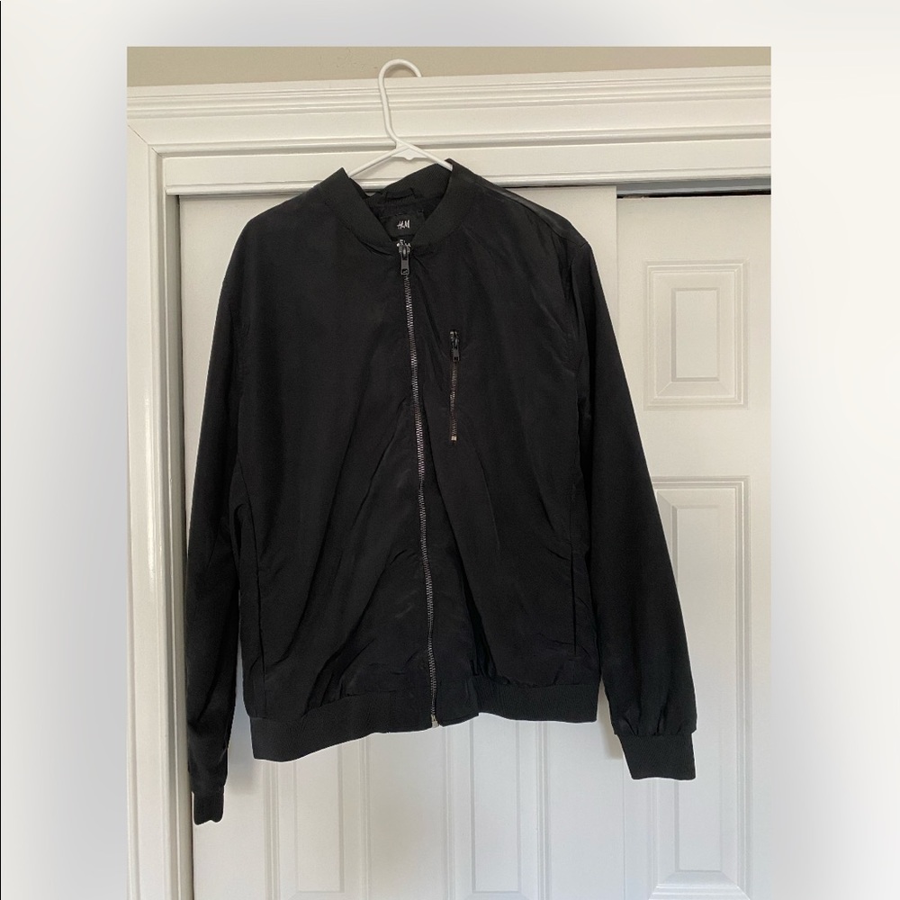Black H&M bomber jacket